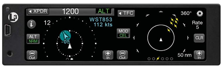 Stormscope WX-500 display